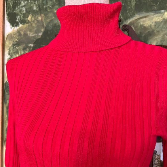 Relativity Vibrant Red Turtleneck Sweater - Picture 2 of 9